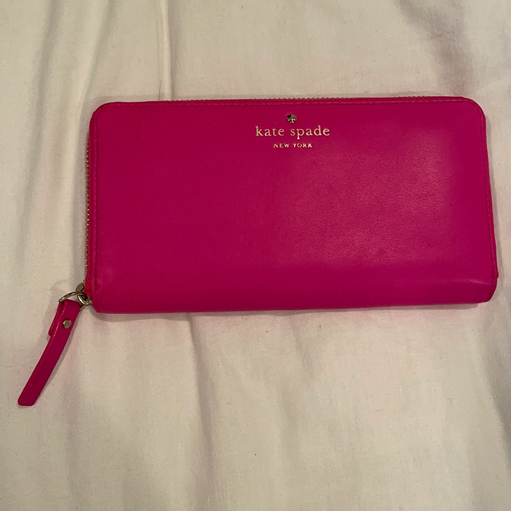 NWOT Kate Spade Hot Pink Continental Wallet